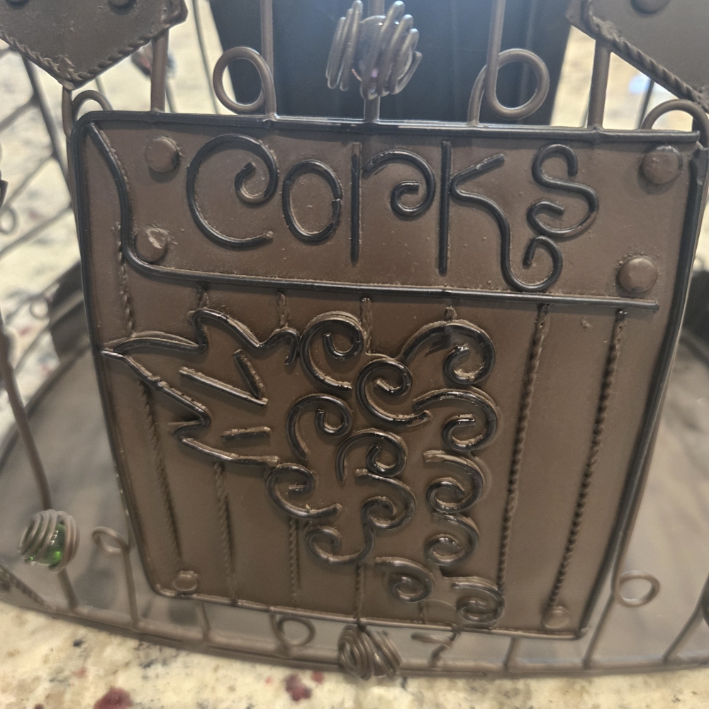 Brown Metal Cork Holder